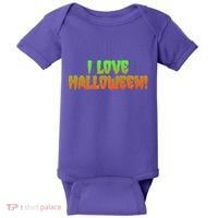 Funny Creepy I Love Halloween Baby Bodysuit thumb 0