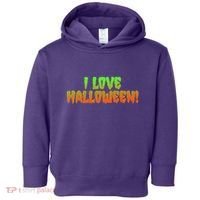 Funny Creepy I Love Halloween Toddler Hoodie thumb 0