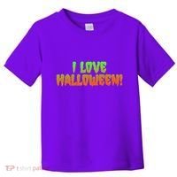 Funny Creepy I Love Halloween Toddler T-Shirt thumb 0