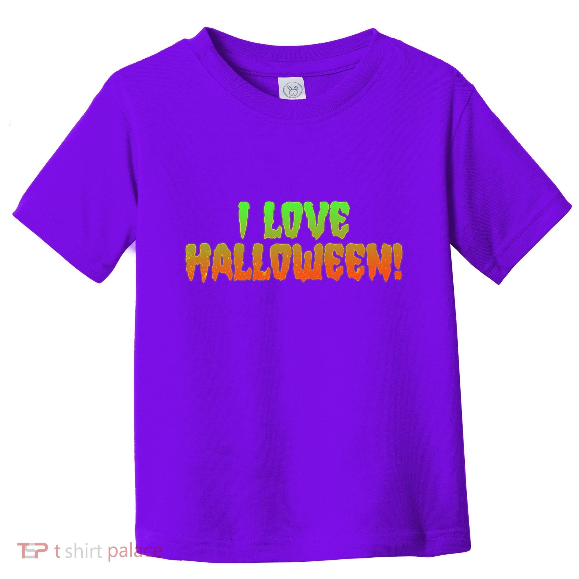 Funny Creepy I Love Halloween Toddler T-Shirt