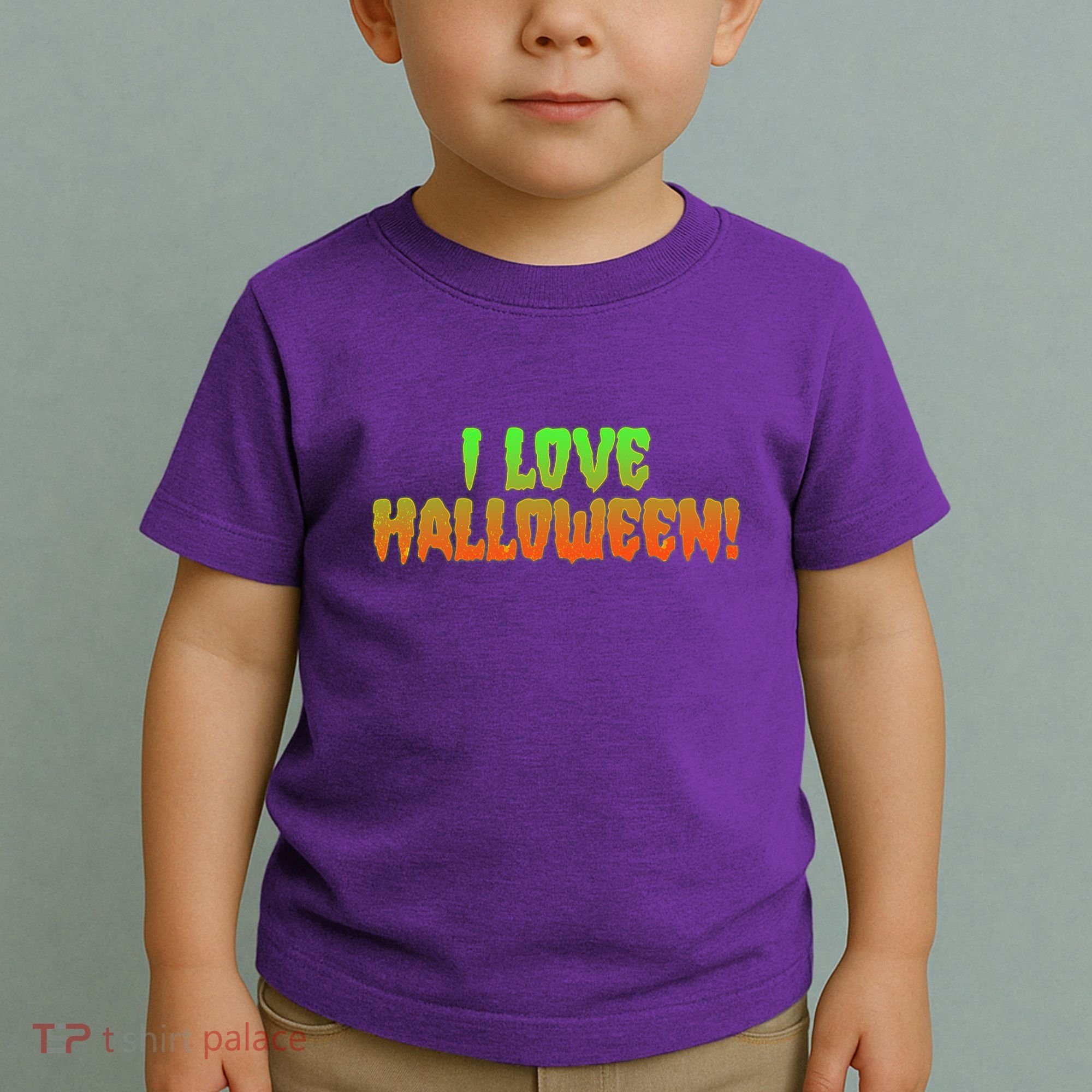 Funny Creepy I Love Halloween Toddler T-Shirt