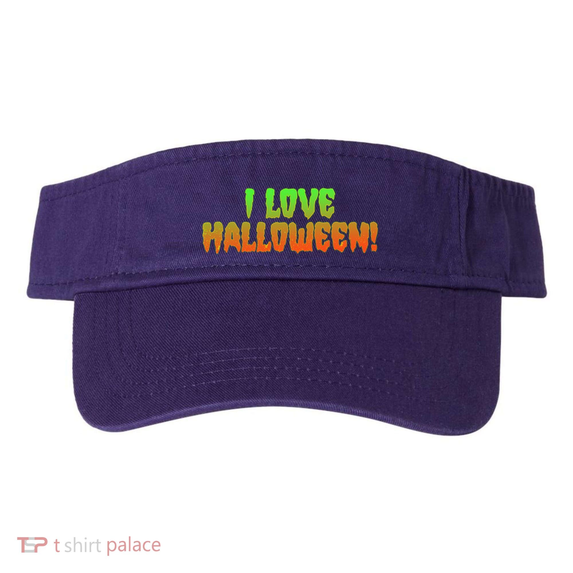 Funny Creepy I Love Halloween Visor