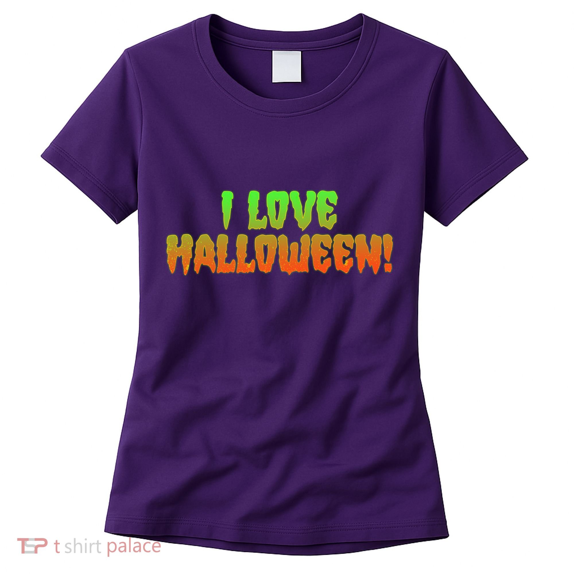 Funny Creepy I Love Halloween Women's T-Shirt