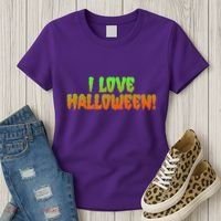 Funny Creepy I Love Halloween Women's T-Shirt thumb 3