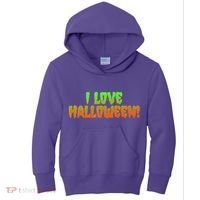 Funny Creepy I Love Halloween Kids Hoodie thumb 0