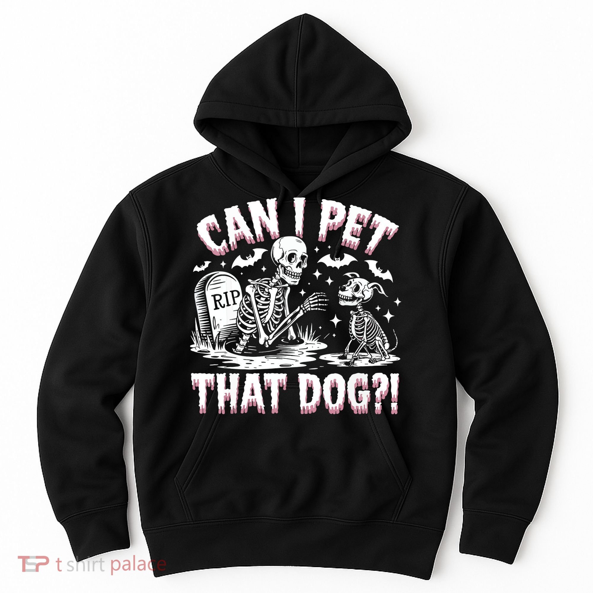 Funny Can I Pet This Dog Skeleton Halloween Dog Skeleton Hoodie