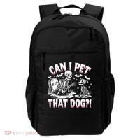 Funny Can I Pet This Dog Skeleton Halloween Dog Skeleton Backpack thumb 0