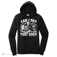 Funny Can I Pet This Dog Skeleton Halloween Dog Skeleton Women's Hoodie thumb 0