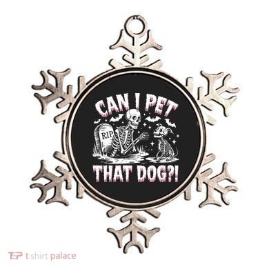 Funny Can I Pet This Dog Skeleton Halloween Dog Skeleton Ornament