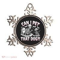 Funny Can I Pet This Dog Skeleton Halloween Dog Skeleton Ornament thumb 0