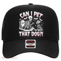 Funny Can I Pet This Dog Skeleton Halloween Dog Skeleton Hat thumb 0