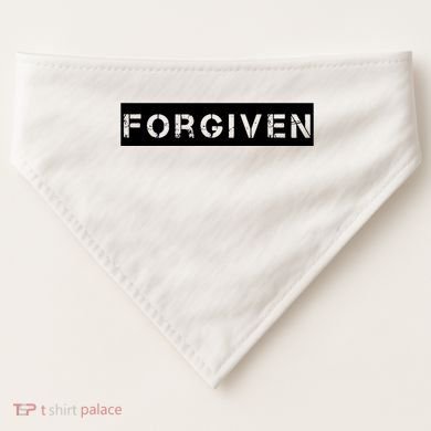 Forgiven Christian Inspirational Design For Women USA-Made Doggie Bandana