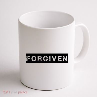 Forgiven Christian Inspirational Design For Women Coffee Mug back