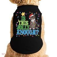 Funny Christmas Is This Jolly Enough Tangled Lights Cat Doggie Tank thumb 0