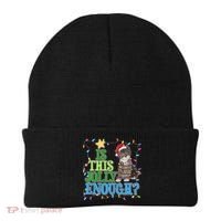 Funny Christmas Is This Jolly Enough Tangled Lights Cat Beanie thumb 0