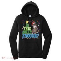 Funny Christmas Is This Jolly Enough Tangled Lights Cat Women's Hoodie thumb 0