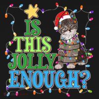 Funny Christmas Is This Jolly Enough Tangled Lights Cat Women's Tank Top thumb 5