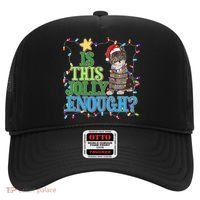 Funny Christmas Is This Jolly Enough Tangled Lights Cat Hat thumb 0