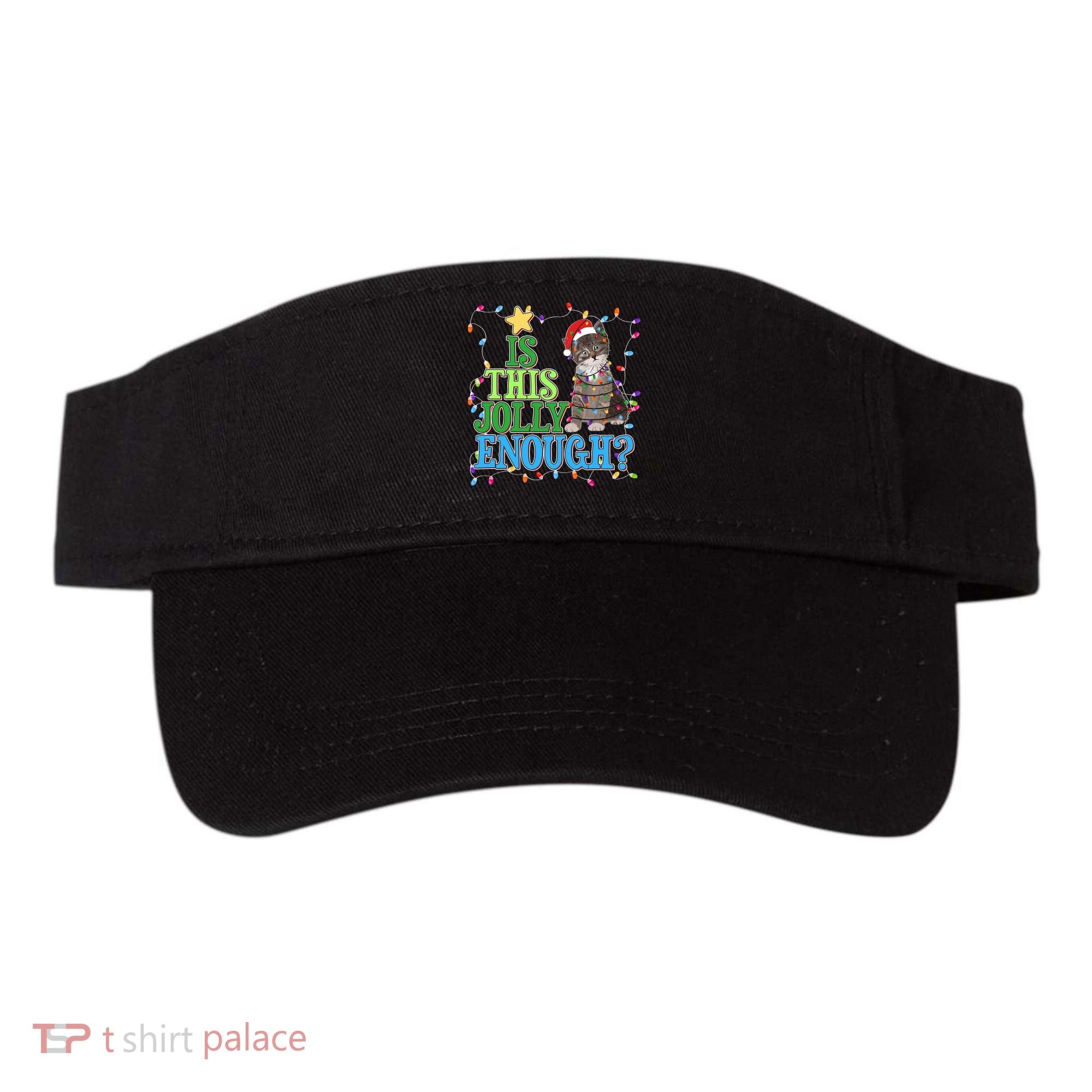 Funny Christmas Is This Jolly Enough Tangled Lights Cat Visor