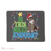 Funny Christmas Is This Jolly Enough Tangled Lights Cat Mousepad thumb 0