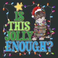 Funny Christmas Is This Jolly Enough Tangled Lights Cat Baby Bodysuit thumb 2