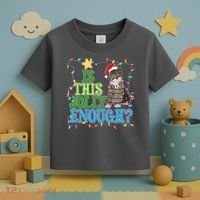Funny Christmas Is This Jolly Enough Tangled Lights Cat Toddler T-Shirt thumb 3