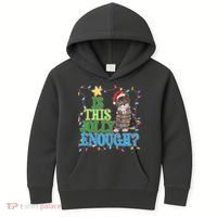Funny Christmas Is This Jolly Enough Tangled Lights Cat Kids Hoodie thumb 0