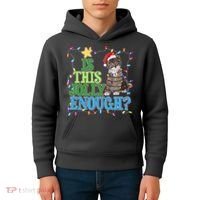 Funny Christmas Is This Jolly Enough Tangled Lights Cat Kids Hoodie thumb 4