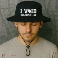 Funny Cool I Void Warranties Bucket Hat thumb 2
