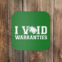Funny Cool I Void Warranties Coaster thumb 0