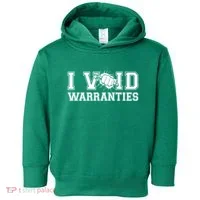 Funny Cool I Void Warranties Toddler Hoodie thumb 0