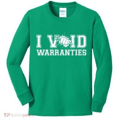 Funny Cool I Void Warranties Kids Long Sleeve Shirt