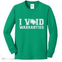 Funny Cool I Void Warranties Kids Long Sleeve Shirt thumb 0