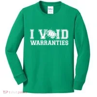 Funny Cool I Void Warranties Kids Long Sleeve Shirt thumb 0