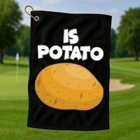 Funny Cute Is Potato Golf Towel thumb 1