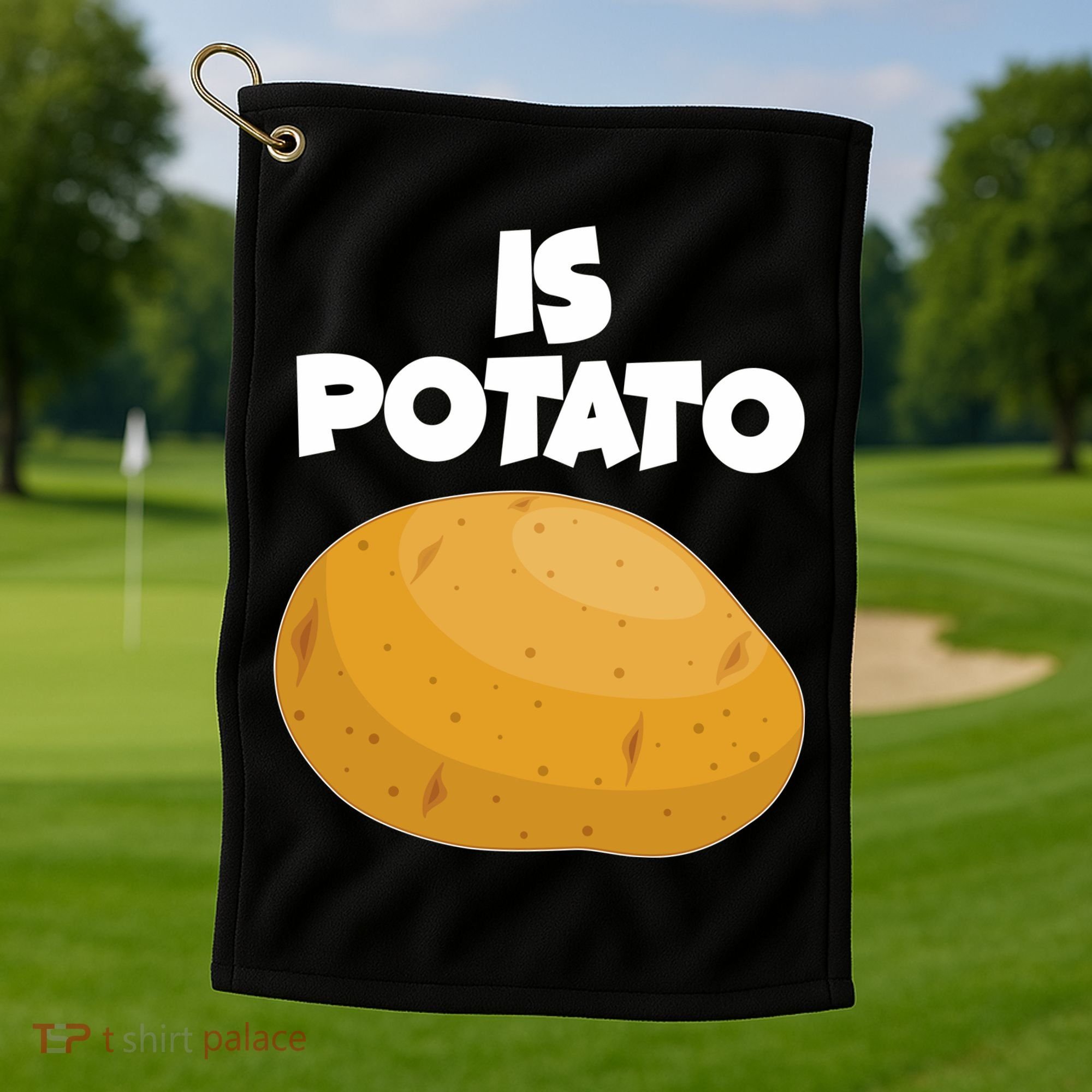 Funny Cute Is Potato Golf Towel