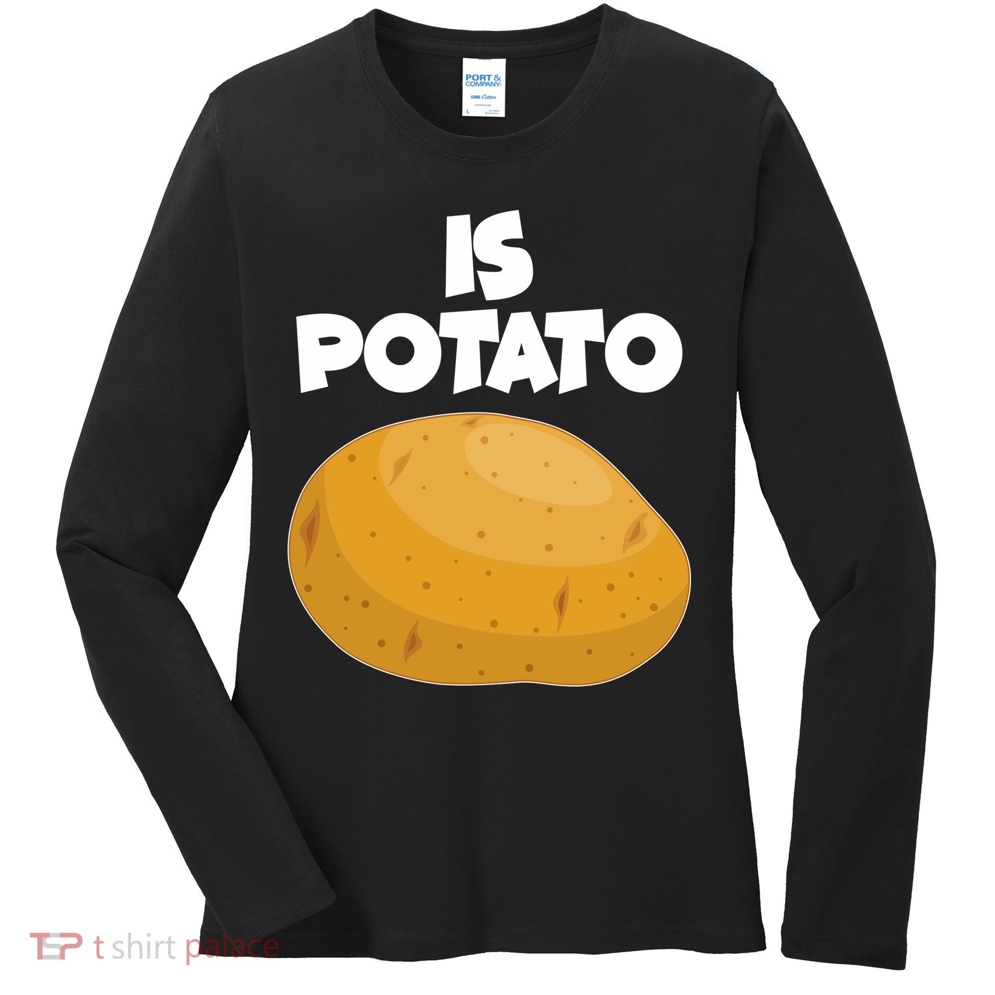 Funny Cute Is Potato Women's Long Sleeve Shirt