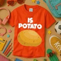 Funny Cute Is Potato Kids T-Shirt thumb 3
