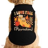 Funny Cute I Love Fall Prevention Retro Cartoon Socks Autumn Lover Doggie Tank thumb 0