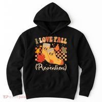 Funny Cute I Love Fall Prevention Retro Cartoon Socks Autumn Lover Hoodie thumb 0