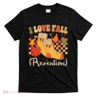 Funny Cute I Love Fall Prevention Retro Cartoon Socks Autumn Lover T-Shirt thumb 0
