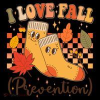 Funny Cute I Love Fall Prevention Retro Cartoon Socks Autumn Lover Coffee Mug thumb 5