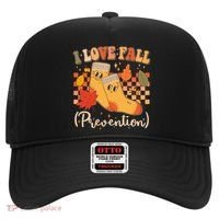 Funny Cute I Love Fall Prevention Retro Cartoon Socks Autumn Lover Hat thumb 0