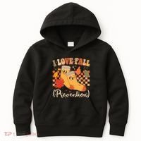 Funny Cute I Love Fall Prevention Retro Cartoon Socks Autumn Lover Kids Hoodie thumb 0