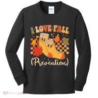 Funny Cute I Love Fall Prevention Retro Cartoon Socks Autumn Lover Kids Long Sleeve Shirt thumb 0