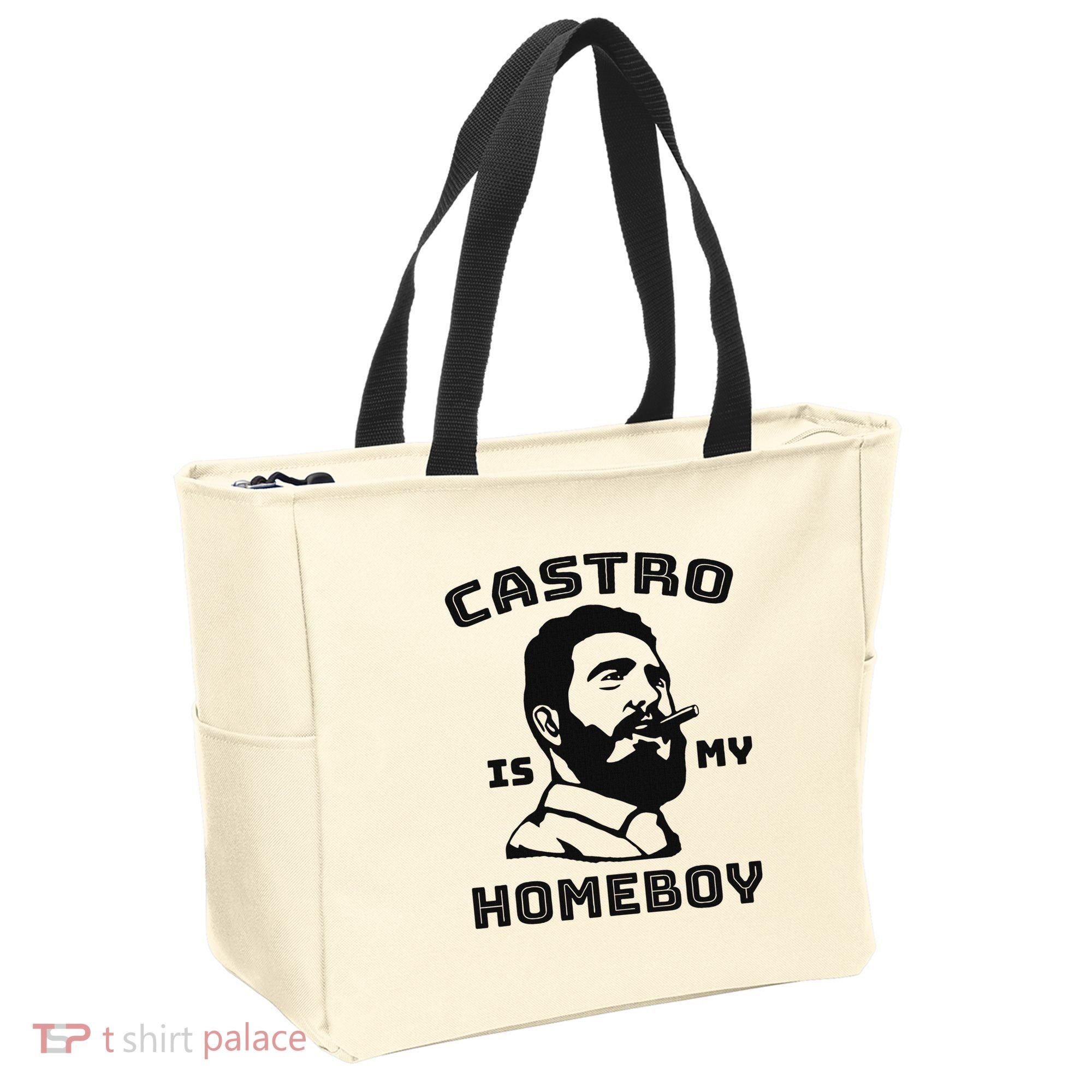 Fidel Castro Is My Homeboy Funny Cuba Tote Bag