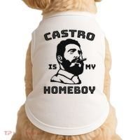 Fidel Castro Is My Homeboy Funny Cuba Doggie Tank thumb 0