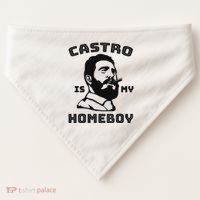 Fidel Castro Is My Homeboy Funny Cuba USA-Made Doggie Bandana thumb 0