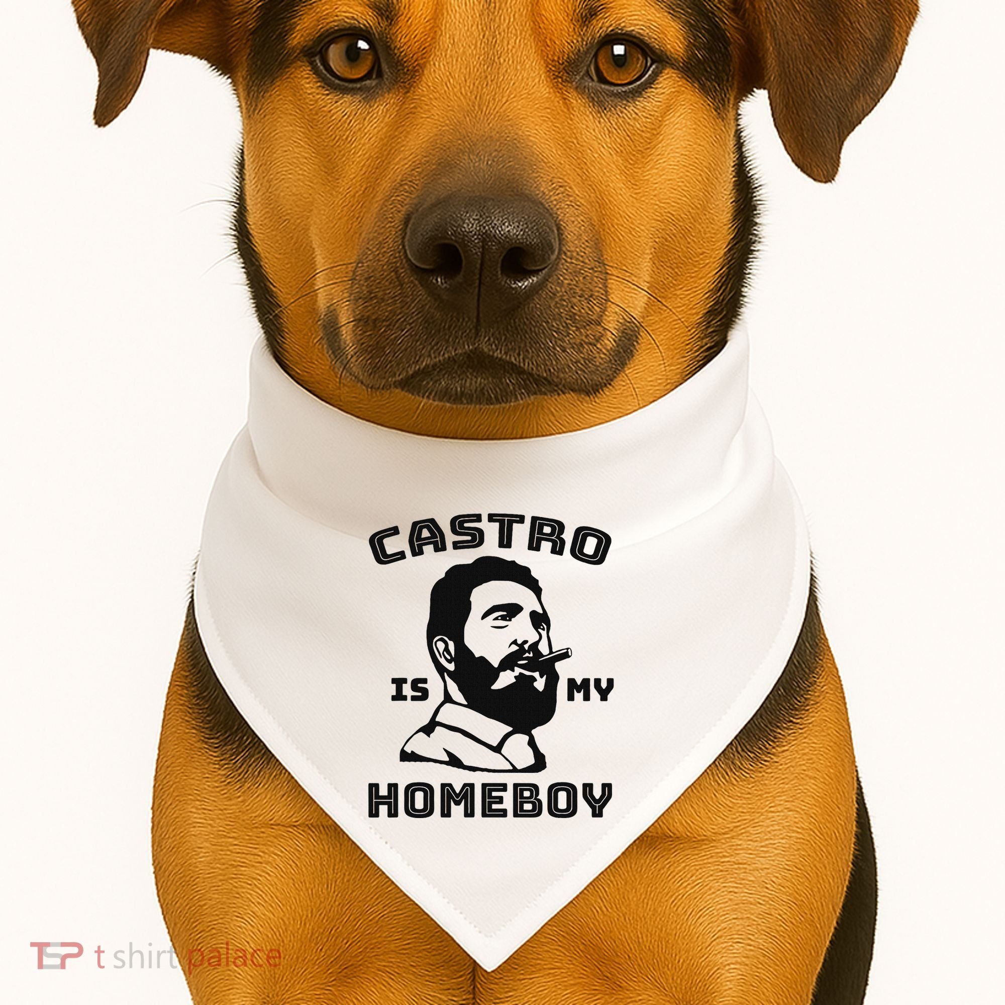 Fidel Castro Is My Homeboy Funny Cuba USA-Made Doggie Bandana