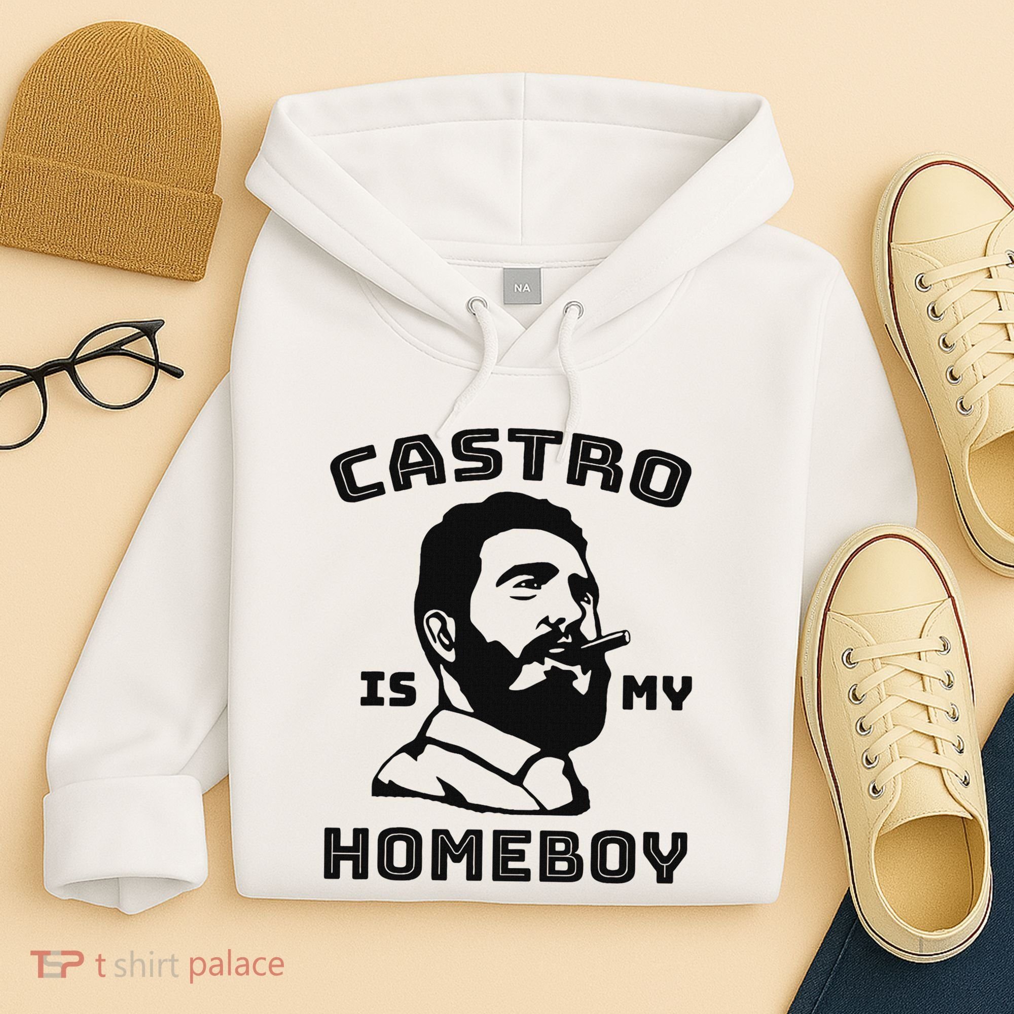 Fidel Castro Is My Homeboy Funny Cuba Hoodie